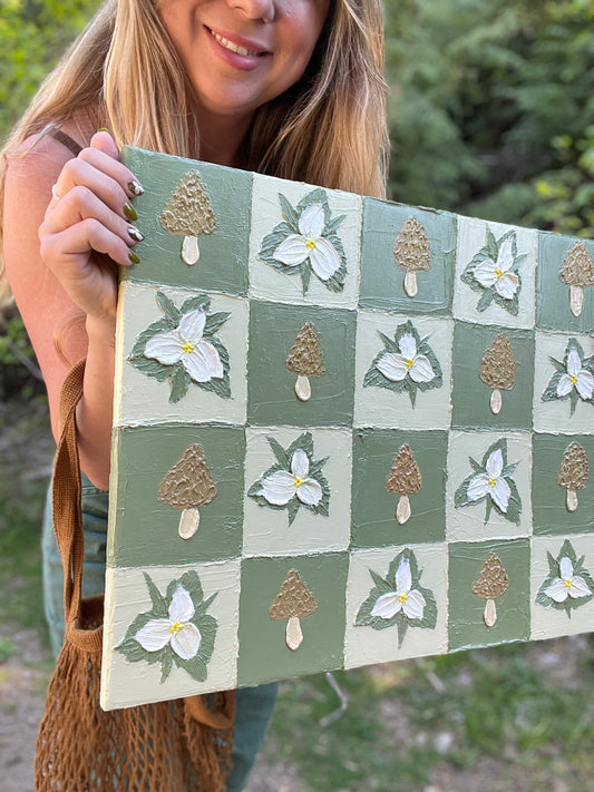 Floral + Fungi: Original Painting