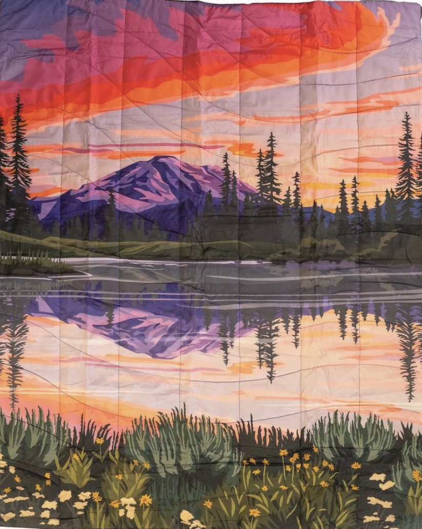Summer Glow Puffy Outdoor Blanket
