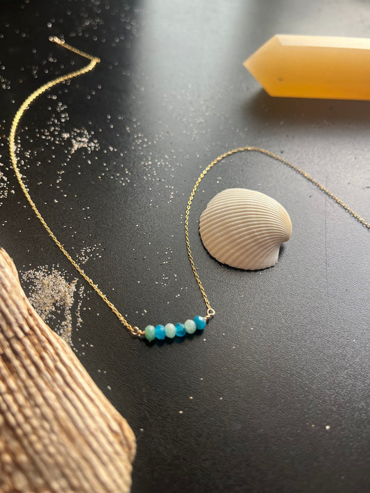 Amazonite and Apatite Beaded Necklace
